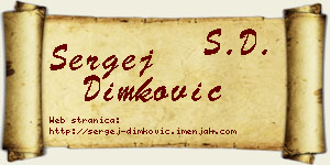 Sergej Dimković vizit kartica